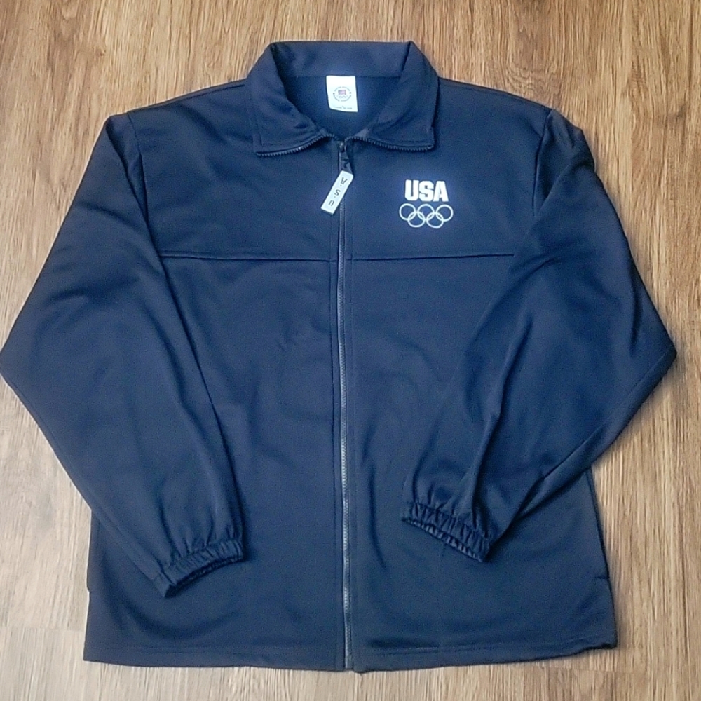Team USA Olympic Commitee Mens Zip Up Jacket Size Large